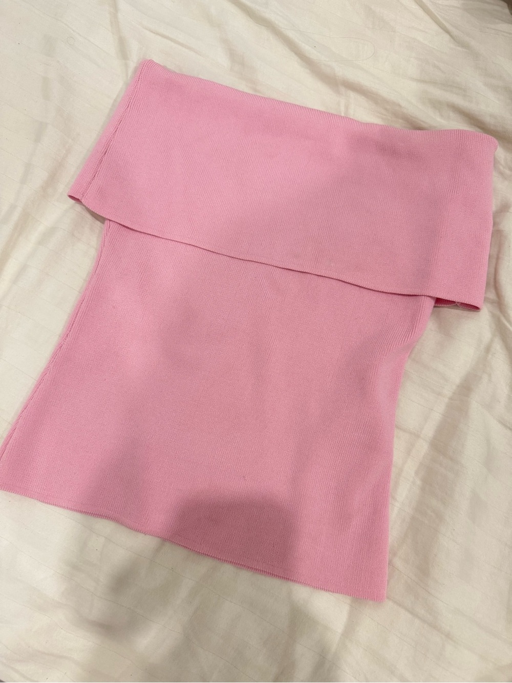 Zara Fold-Over Mini Skirt in Light Pink